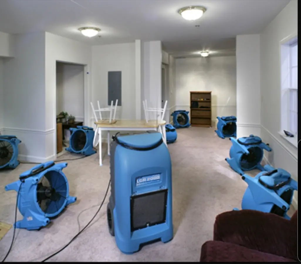 Air movers and dehumidifier setup for Water Extraction & Removal in Anaconda-Deer Lodge County