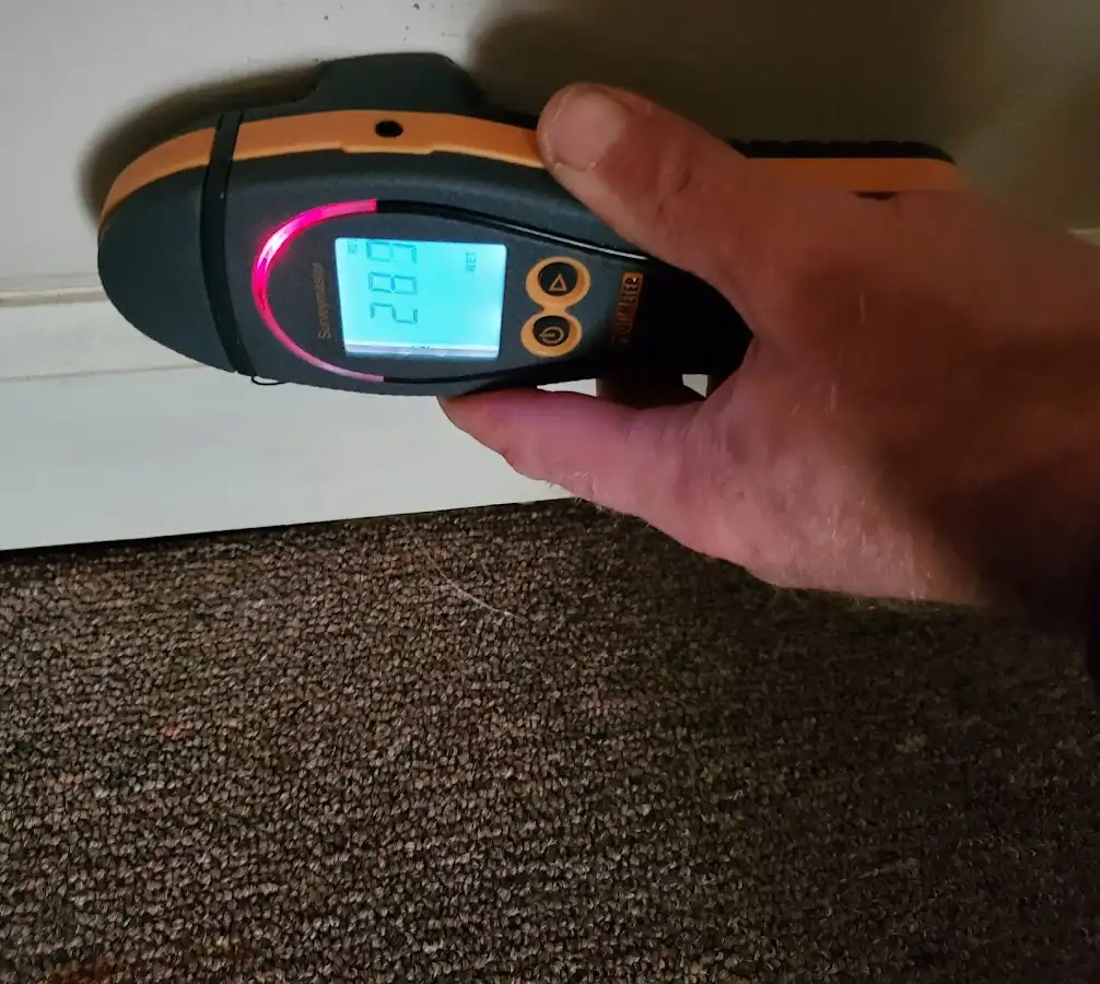 Moisture detection at baseboard during Sewage Cleanup & Sanitation in Anaconda-Deer Lodge County
